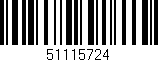 Código de barras (EAN, GTIN, SKU, ISBN): '51115724'