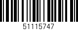 Código de barras (EAN, GTIN, SKU, ISBN): '51115747'