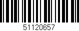 Código de barras (EAN, GTIN, SKU, ISBN): '51120657'