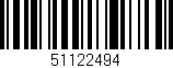 Código de barras (EAN, GTIN, SKU, ISBN): '51122494'