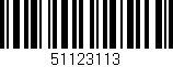 Código de barras (EAN, GTIN, SKU, ISBN): '51123113'