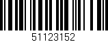 Código de barras (EAN, GTIN, SKU, ISBN): '51123152'