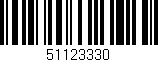 Código de barras (EAN, GTIN, SKU, ISBN): '51123330'