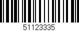 Código de barras (EAN, GTIN, SKU, ISBN): '51123335'