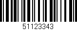 Código de barras (EAN, GTIN, SKU, ISBN): '51123343'