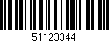 Código de barras (EAN, GTIN, SKU, ISBN): '51123344'