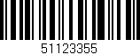 Código de barras (EAN, GTIN, SKU, ISBN): '51123355'