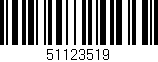 Código de barras (EAN, GTIN, SKU, ISBN): '51123519'