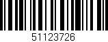 Código de barras (EAN, GTIN, SKU, ISBN): '51123726'