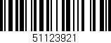 Código de barras (EAN, GTIN, SKU, ISBN): '51123921'