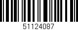 Código de barras (EAN, GTIN, SKU, ISBN): '51124087'
