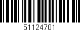 Código de barras (EAN, GTIN, SKU, ISBN): '51124701'
