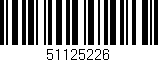 Código de barras (EAN, GTIN, SKU, ISBN): '51125226'