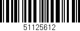 Código de barras (EAN, GTIN, SKU, ISBN): '51125612'