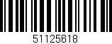 Código de barras (EAN, GTIN, SKU, ISBN): '51125618'