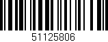 Código de barras (EAN, GTIN, SKU, ISBN): '51125806'