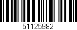 Código de barras (EAN, GTIN, SKU, ISBN): '51125982'
