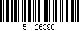 Código de barras (EAN, GTIN, SKU, ISBN): '51126398'