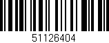 Código de barras (EAN, GTIN, SKU, ISBN): '51126404'