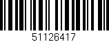 Código de barras (EAN, GTIN, SKU, ISBN): '51126417'