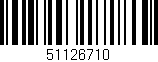 Código de barras (EAN, GTIN, SKU, ISBN): '51126710'