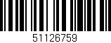 Código de barras (EAN, GTIN, SKU, ISBN): '51126759'