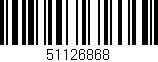 Código de barras (EAN, GTIN, SKU, ISBN): '51126868'