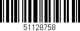 Código de barras (EAN, GTIN, SKU, ISBN): '51128758'