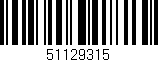 Código de barras (EAN, GTIN, SKU, ISBN): '51129315'