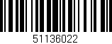 Código de barras (EAN, GTIN, SKU, ISBN): '51136022'