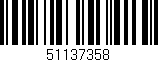 Código de barras (EAN, GTIN, SKU, ISBN): '51137358'