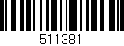 Código de barras (EAN, GTIN, SKU, ISBN): '511381'