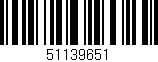 Código de barras (EAN, GTIN, SKU, ISBN): '51139651'