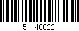 Código de barras (EAN, GTIN, SKU, ISBN): '51140022'