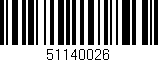 Código de barras (EAN, GTIN, SKU, ISBN): '51140026'