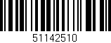 Código de barras (EAN, GTIN, SKU, ISBN): '51142510'