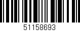 Código de barras (EAN, GTIN, SKU, ISBN): '51158693'