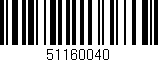 Código de barras (EAN, GTIN, SKU, ISBN): '51160040'