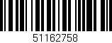 Código de barras (EAN, GTIN, SKU, ISBN): '51162758'
