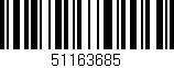 Código de barras (EAN, GTIN, SKU, ISBN): '51163685'