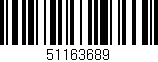 Código de barras (EAN, GTIN, SKU, ISBN): '51163689'
