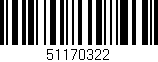 Código de barras (EAN, GTIN, SKU, ISBN): '51170322'