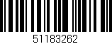 Código de barras (EAN, GTIN, SKU, ISBN): '51183262'