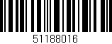 Código de barras (EAN, GTIN, SKU, ISBN): '51188016'