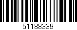 Código de barras (EAN, GTIN, SKU, ISBN): '51188339'