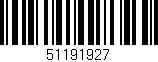 Código de barras (EAN, GTIN, SKU, ISBN): '51191927'