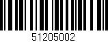 Código de barras (EAN, GTIN, SKU, ISBN): '51205002'