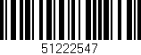 Código de barras (EAN, GTIN, SKU, ISBN): '51222547'