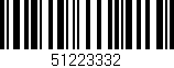 Código de barras (EAN, GTIN, SKU, ISBN): '51223332'
