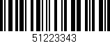 Código de barras (EAN, GTIN, SKU, ISBN): '51223343'